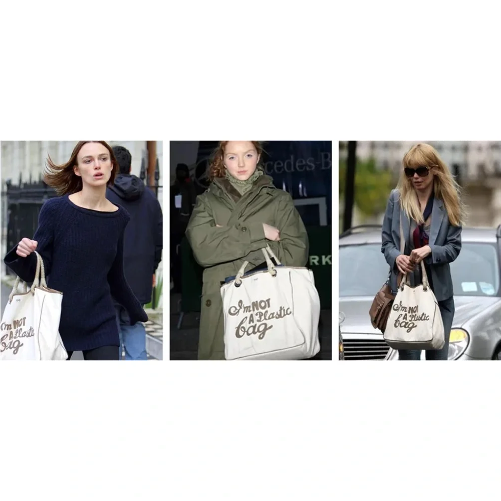 Anya Hindmarch vintage I’m not a plastic bag tote canvas - Picture 9 of 9